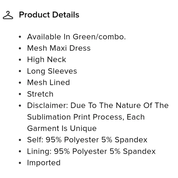 FASHION NOVA CURVE PARADISO MESH MAXI DRESS SIZE 1X NWT - Picture 4 of 4